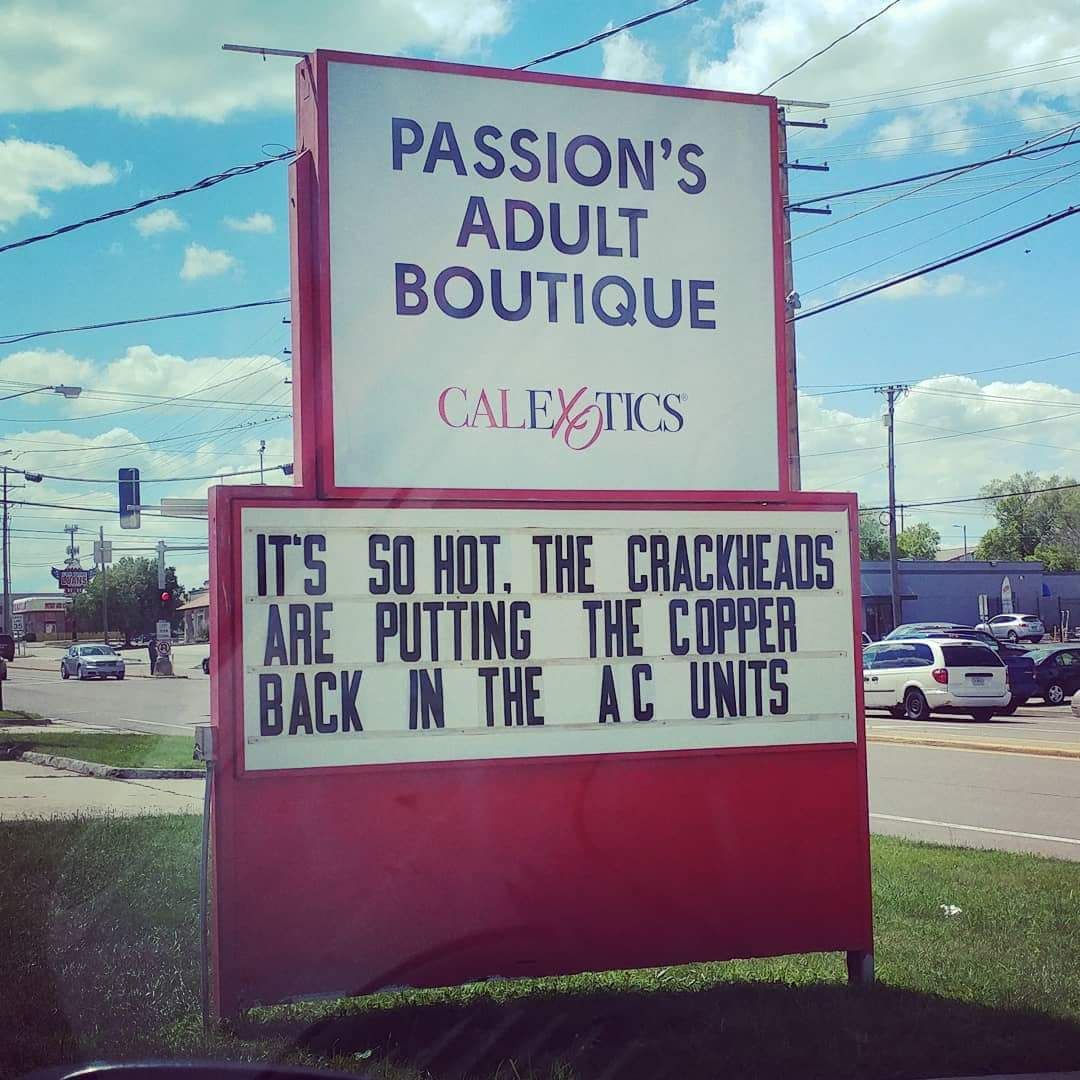 Adult store sign