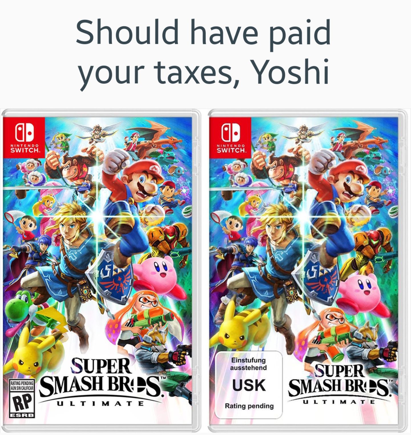 Yoshi is missing from the German cover