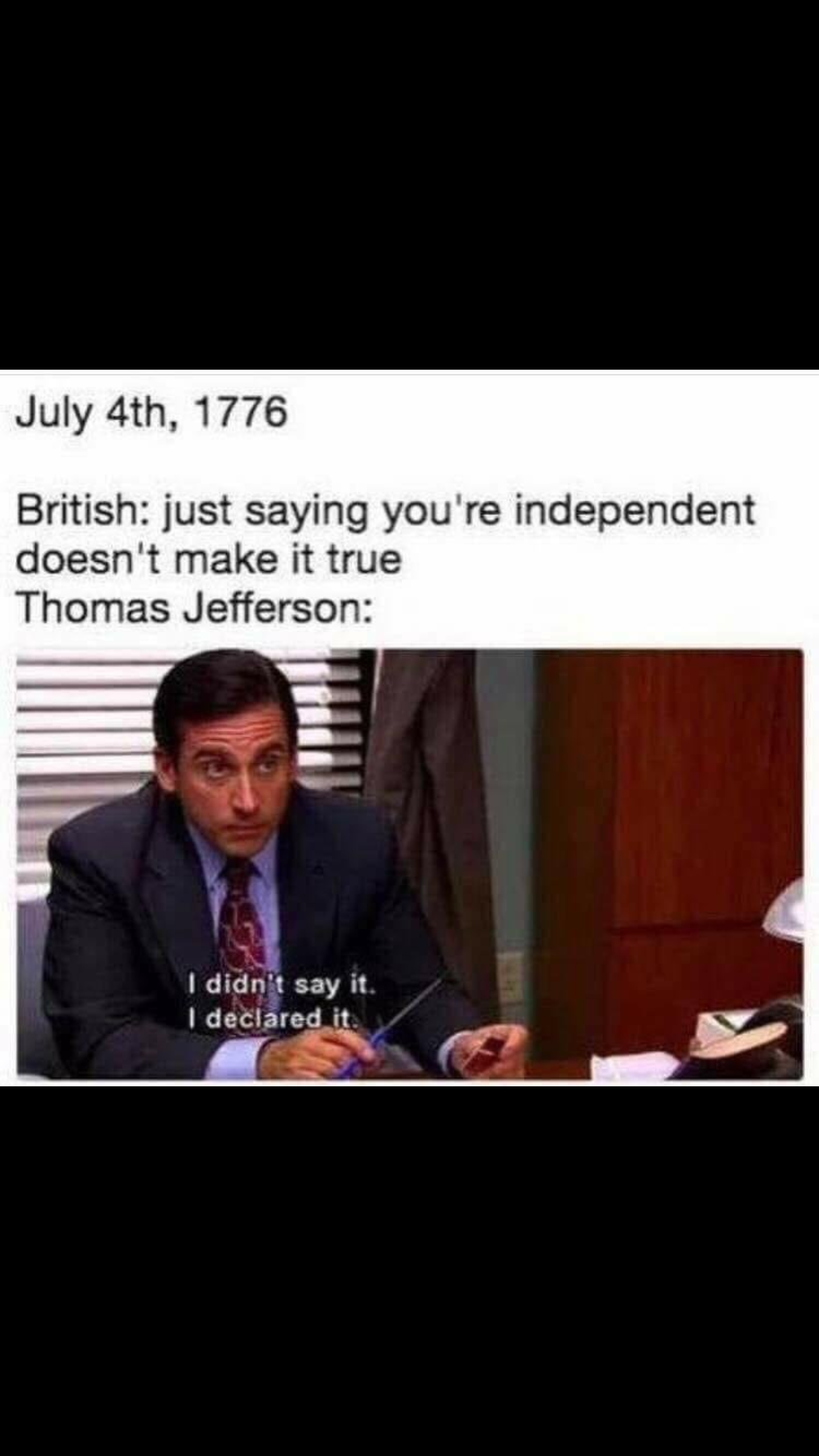 I. Declare. INDEPENDENCE.