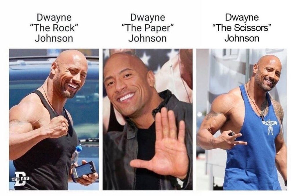 Dwayne "The Scissors" Johnson looks lit