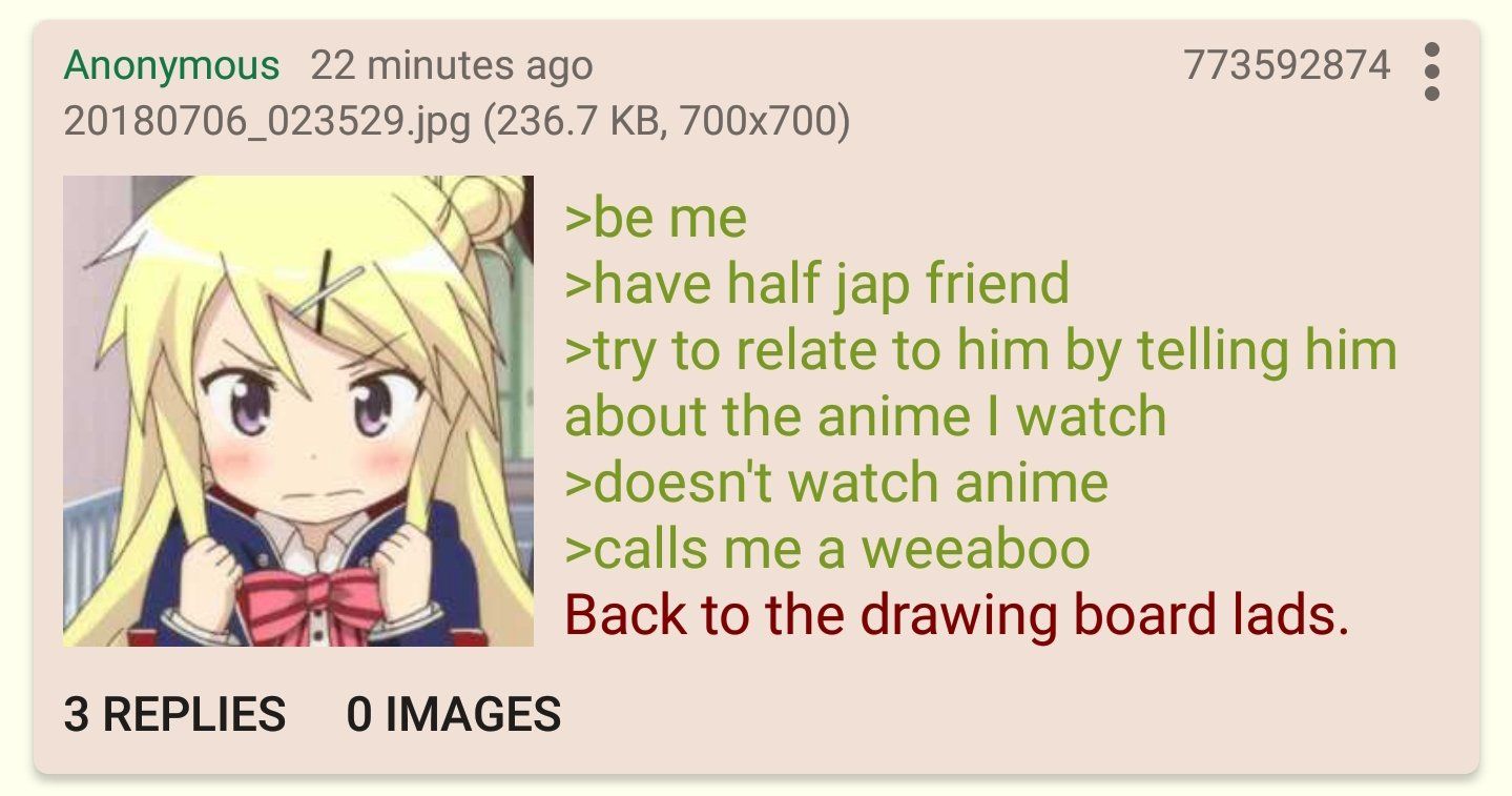 Anon wants to relate
