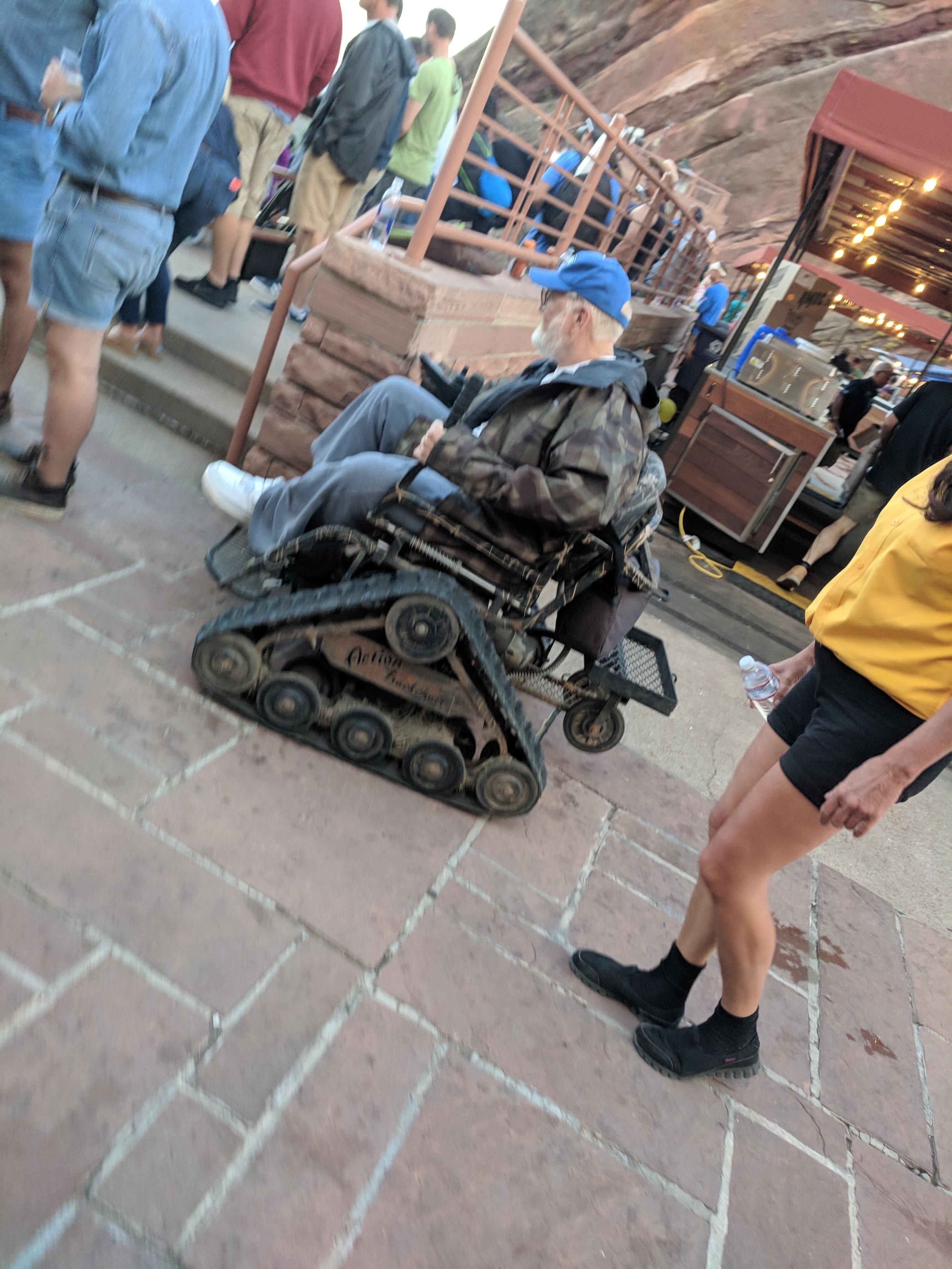 This vet's awesome wheelchair at Red Rocks Ampitheater