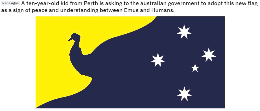 Peace can never exist between the Emus and Aussies