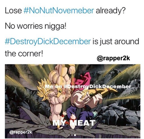 Destroy dick December got a whole new meaning!