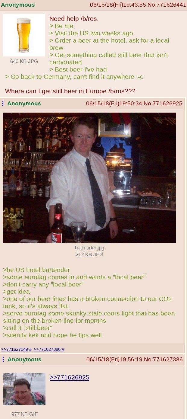 Anon orders a local brew