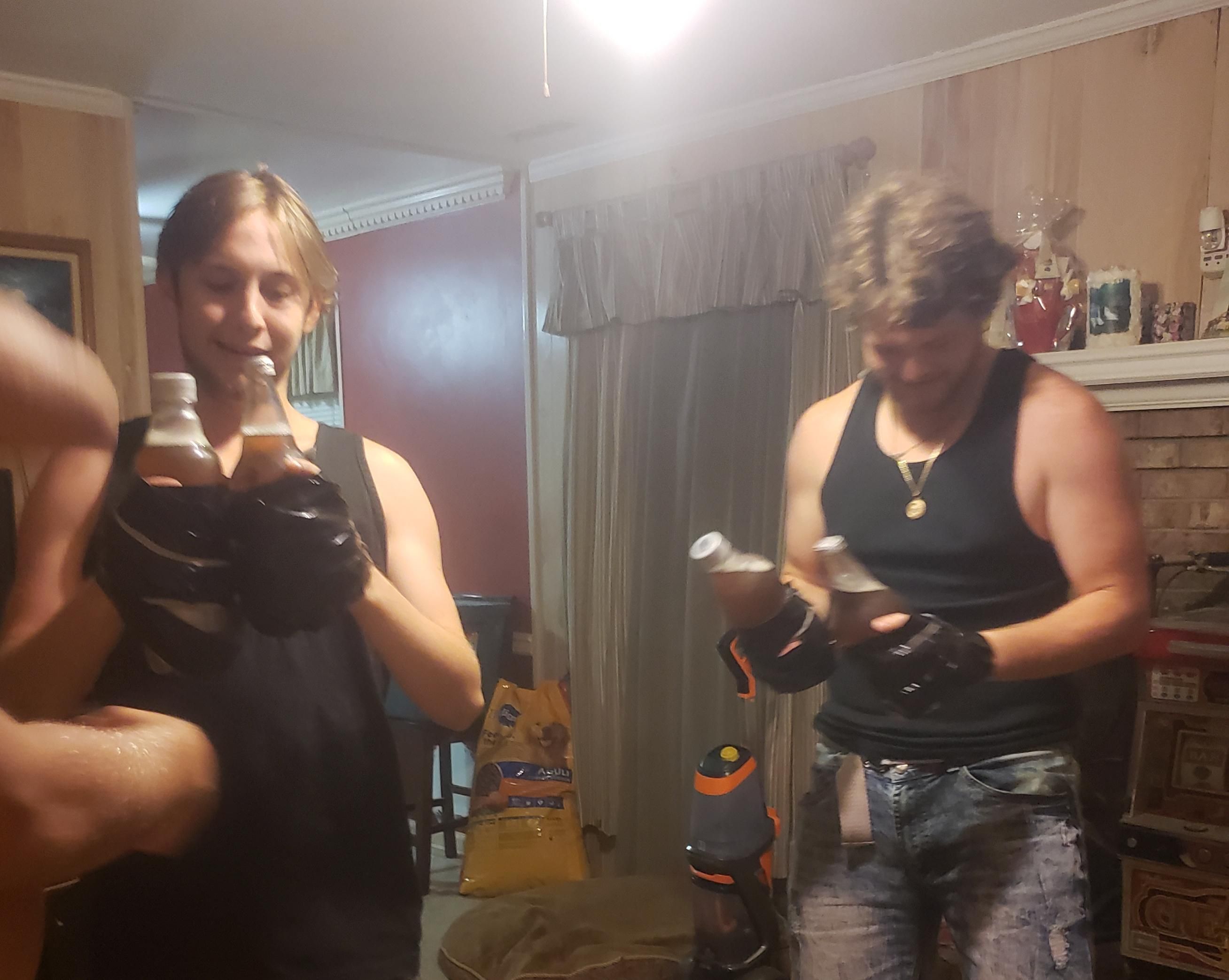 Soo my bf and I convinced his baby cousin and friend home from college to do Edward 40hands . Poor kids havent heard of it . They seem so full of hope .
