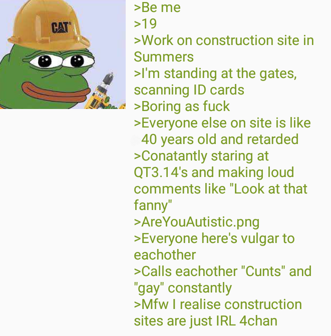 Anon works on a construction site