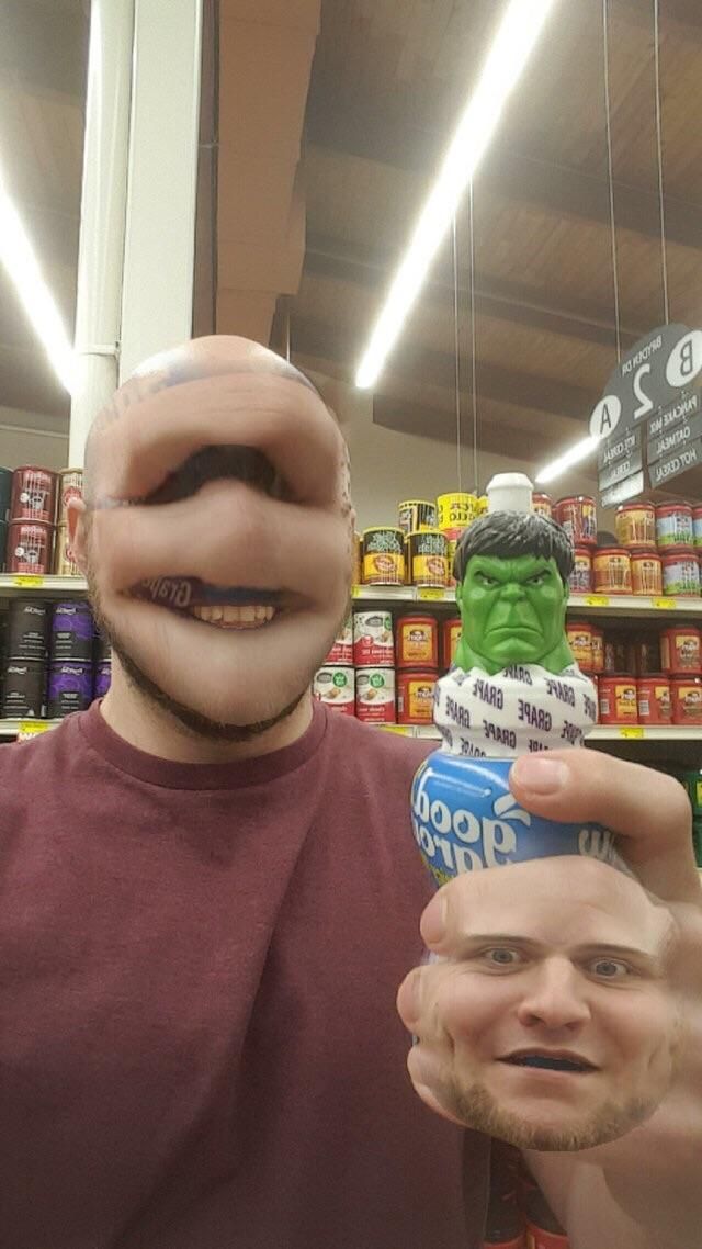Attempted to faceswap with the hulk. Did not go as planned.