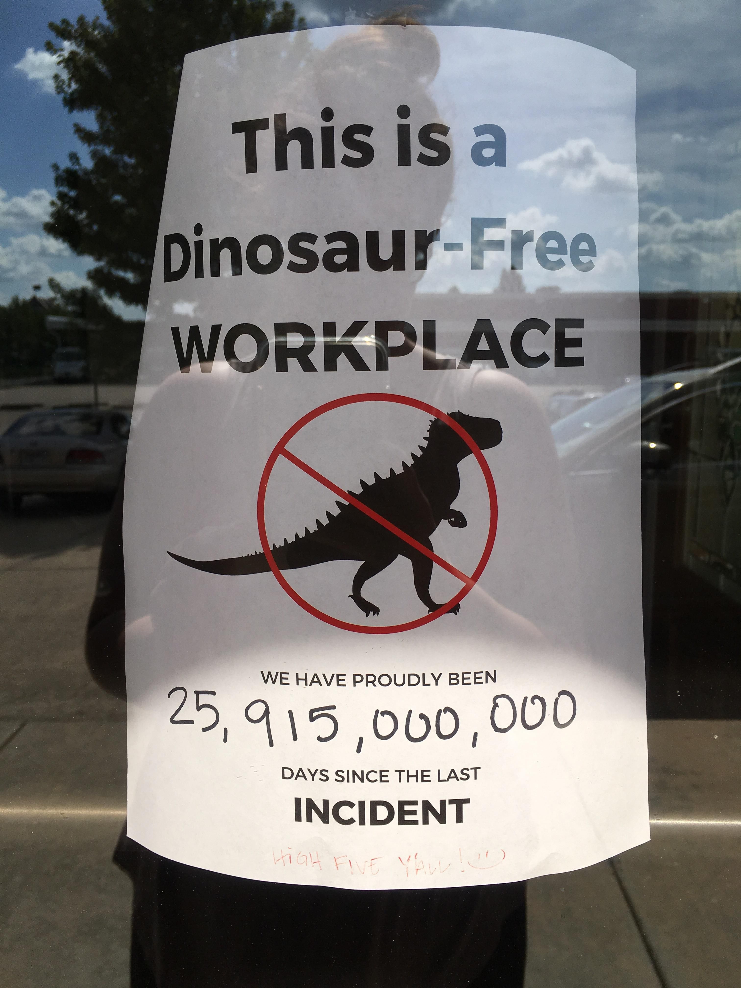 Posted on the door of a local real estate business.