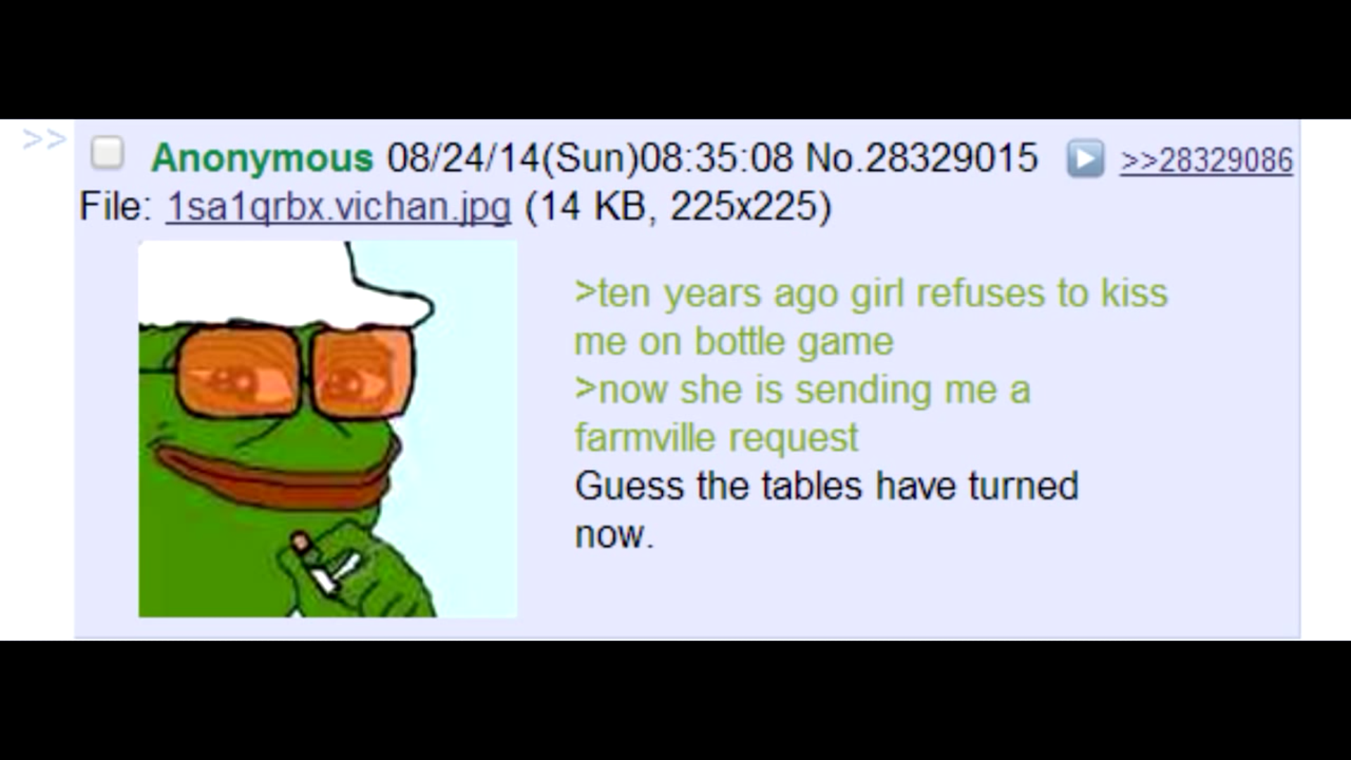 Anon gets refused at spin the bottle