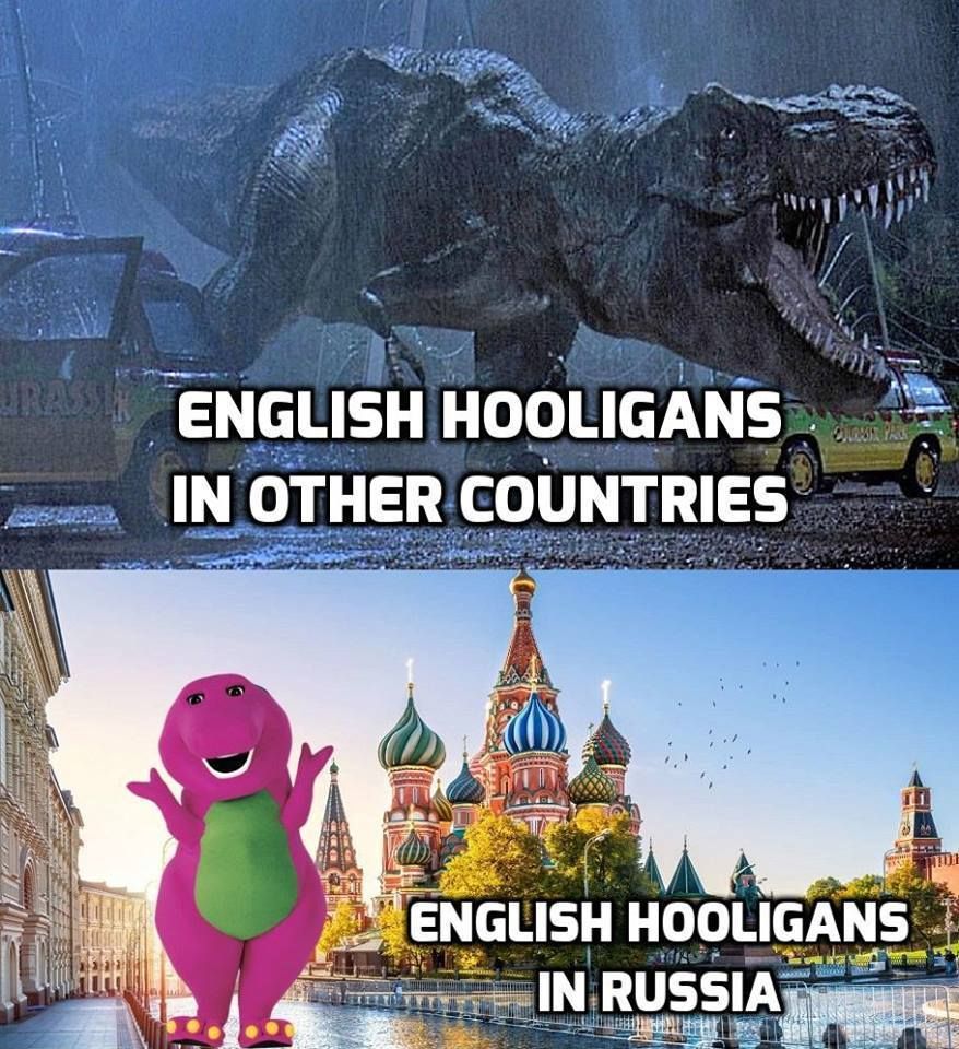 English hooligans in other countries vs English hooligans in Russia