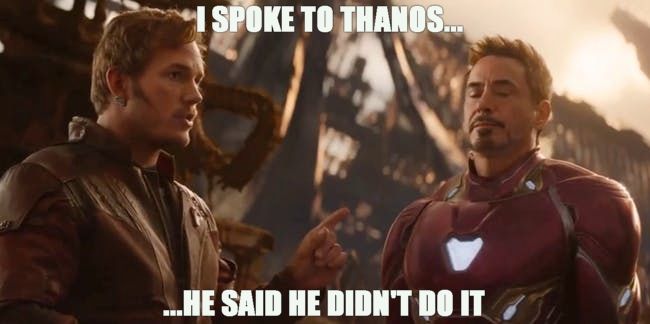 I spoke to Thanos...
