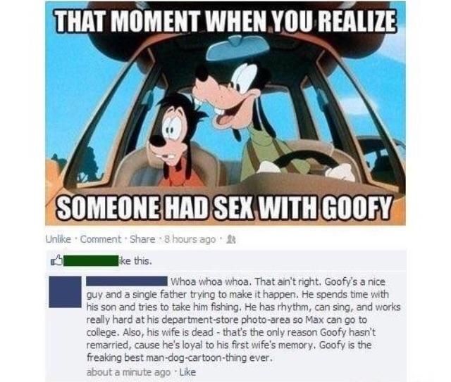 Goofy had sex with someone?