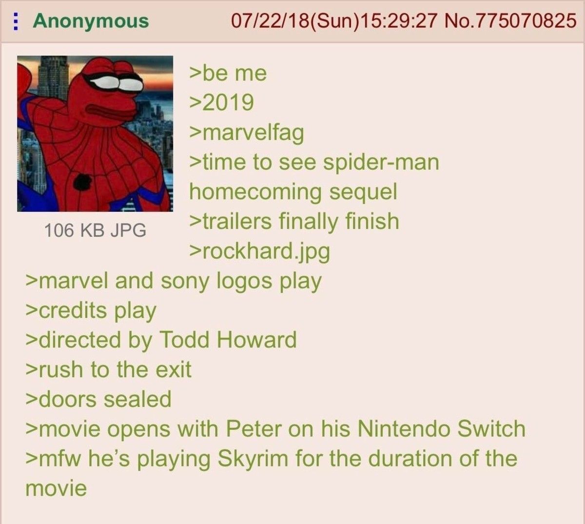 Todd NO, you wouldn't.
