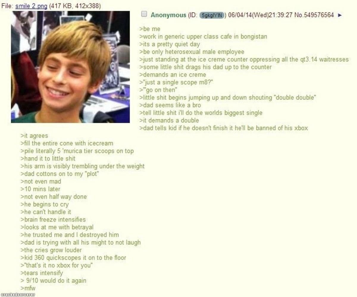 Anon ruins a kid’s day