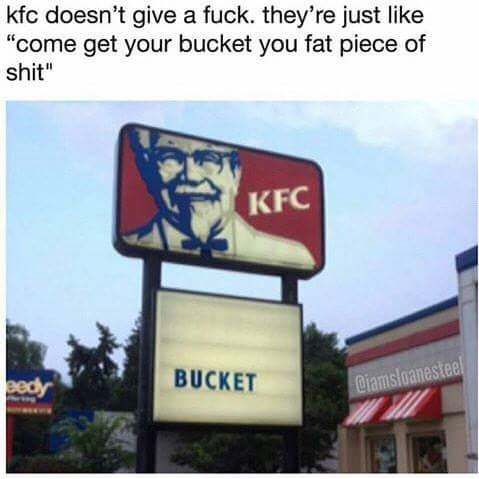 KFC out here throwing shade.