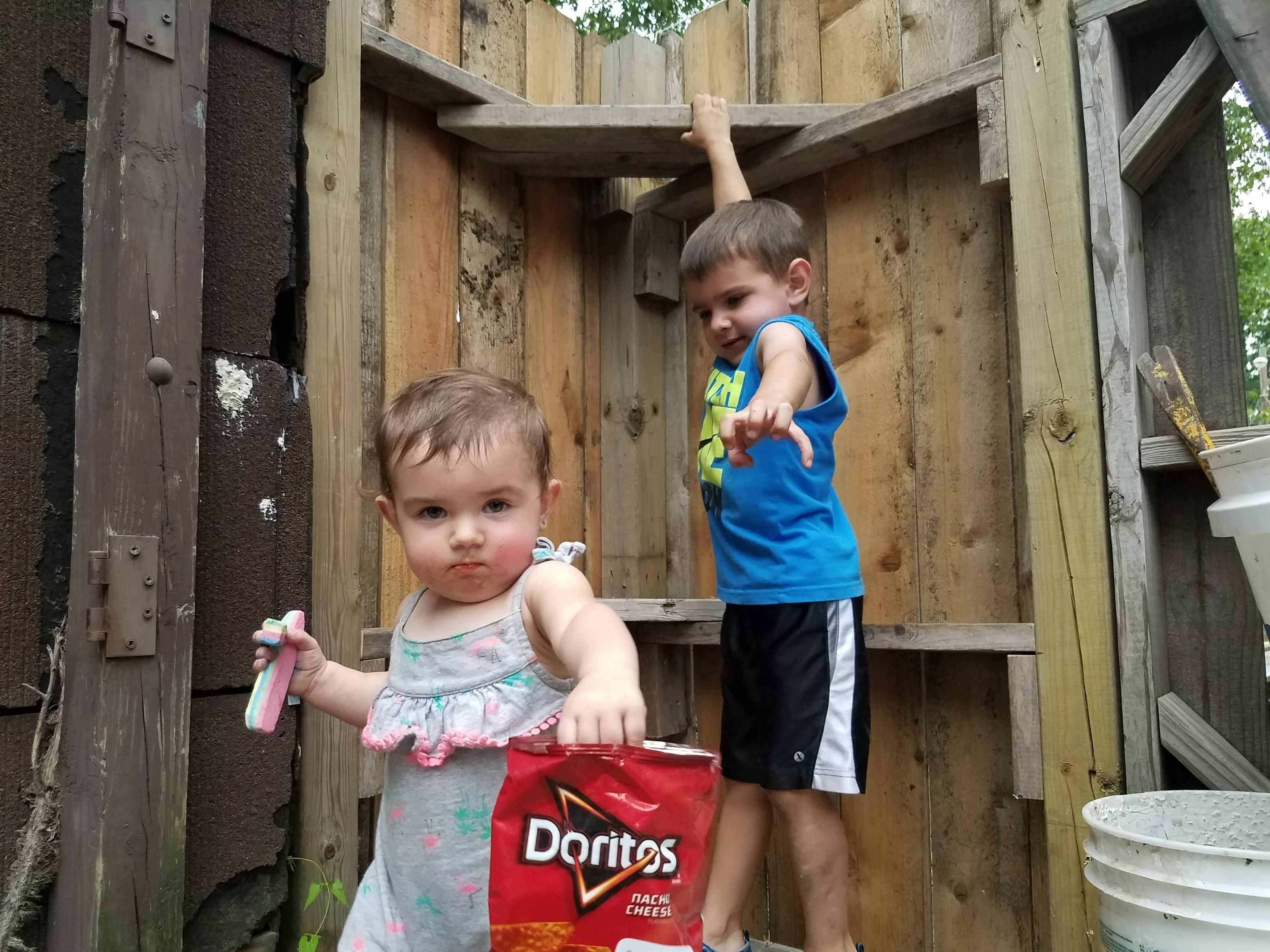 My kids accidently created a Doritos advertisement.