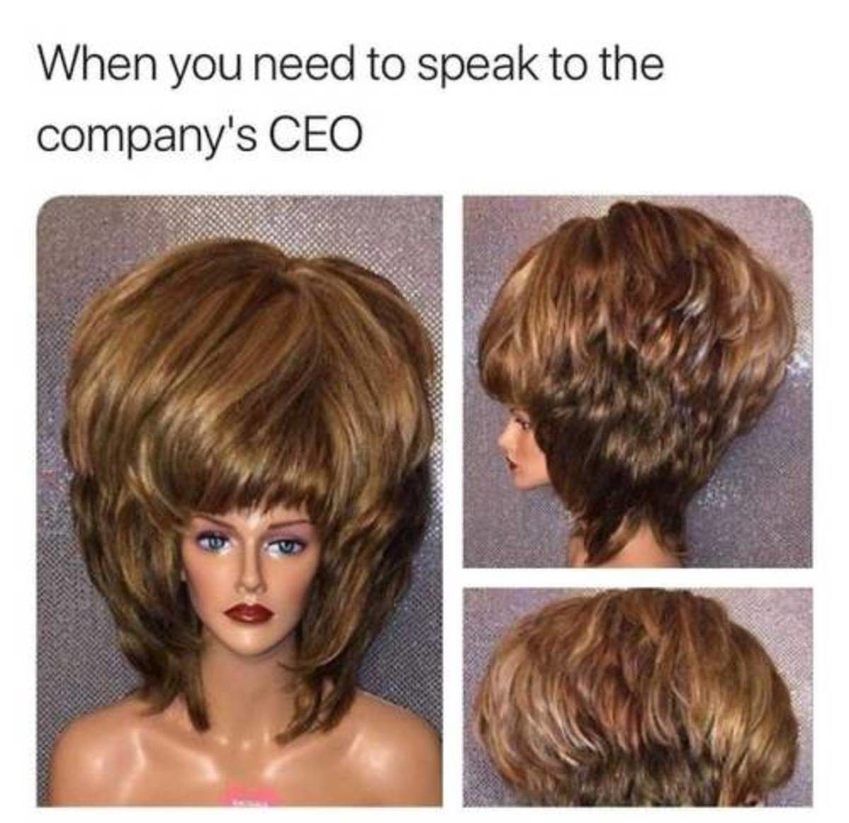 The hair creates the illusion of having a larger head