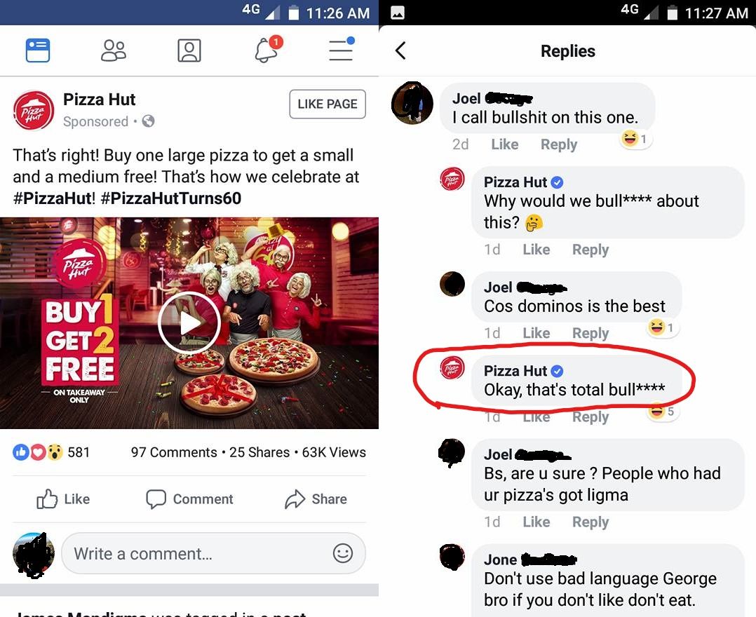 Pizza Hut doesnt have chill