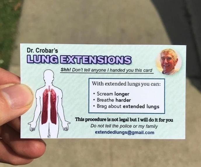 I've had this procedure three times, my lungs go all the way down to my knees