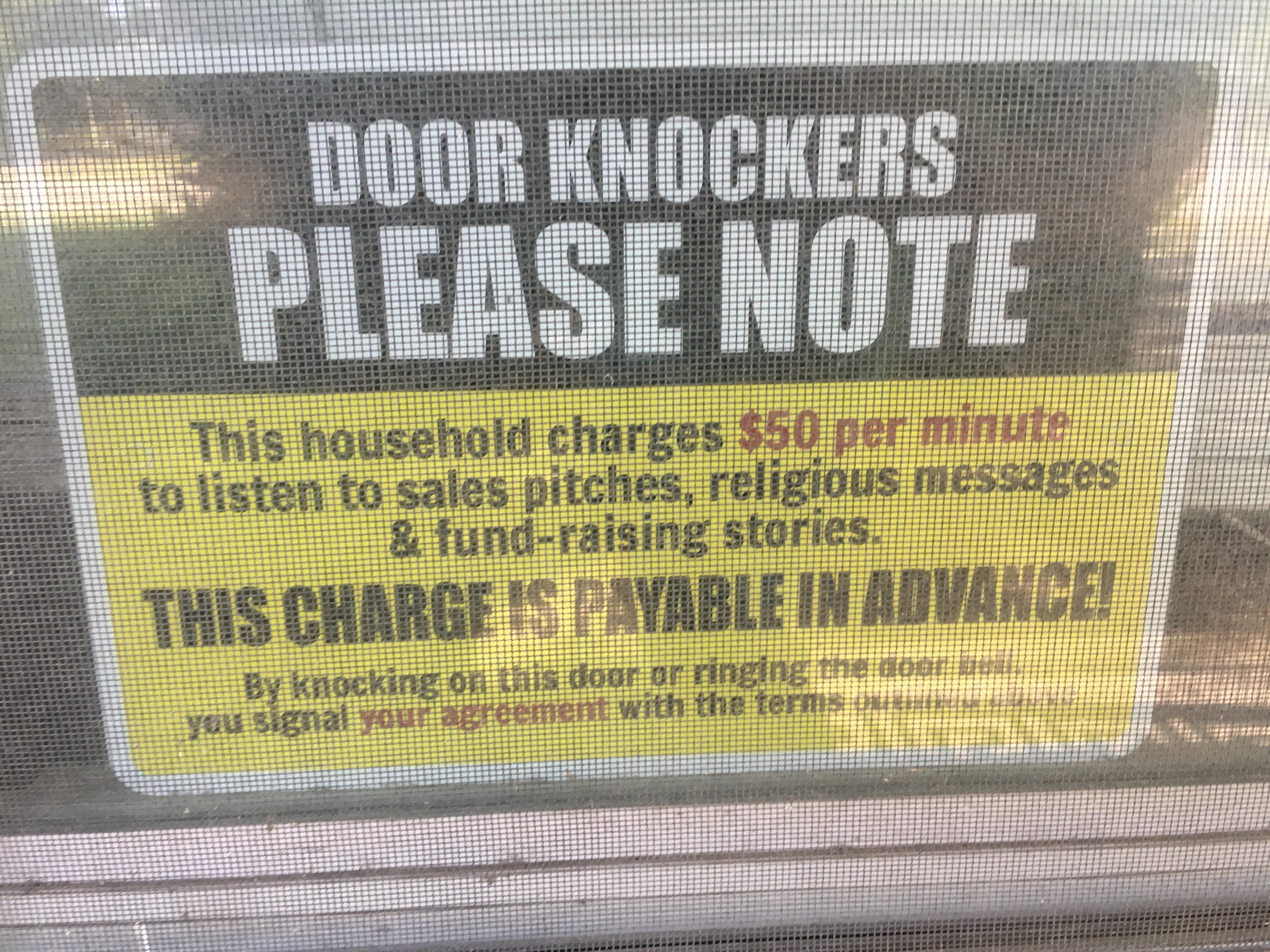 One way to keep those pesky Jehovahs Witnesses away