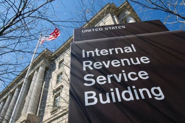 Is it just me, or does the IRS building sign look like a giant Cards Against Humanity card?