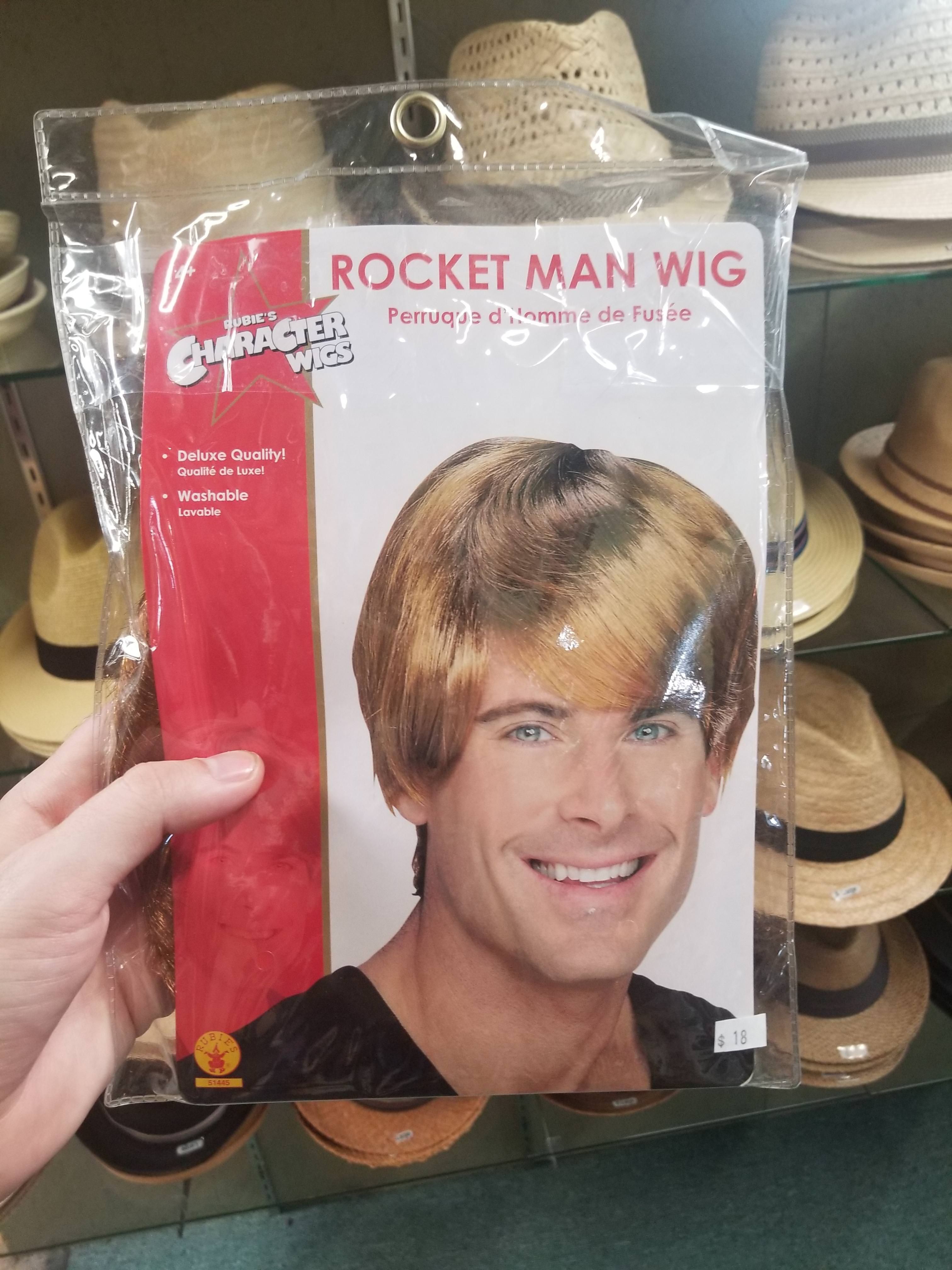 If Rob Lowe and Zac Efron had a child and then that child grew up to be a Halloween wig model