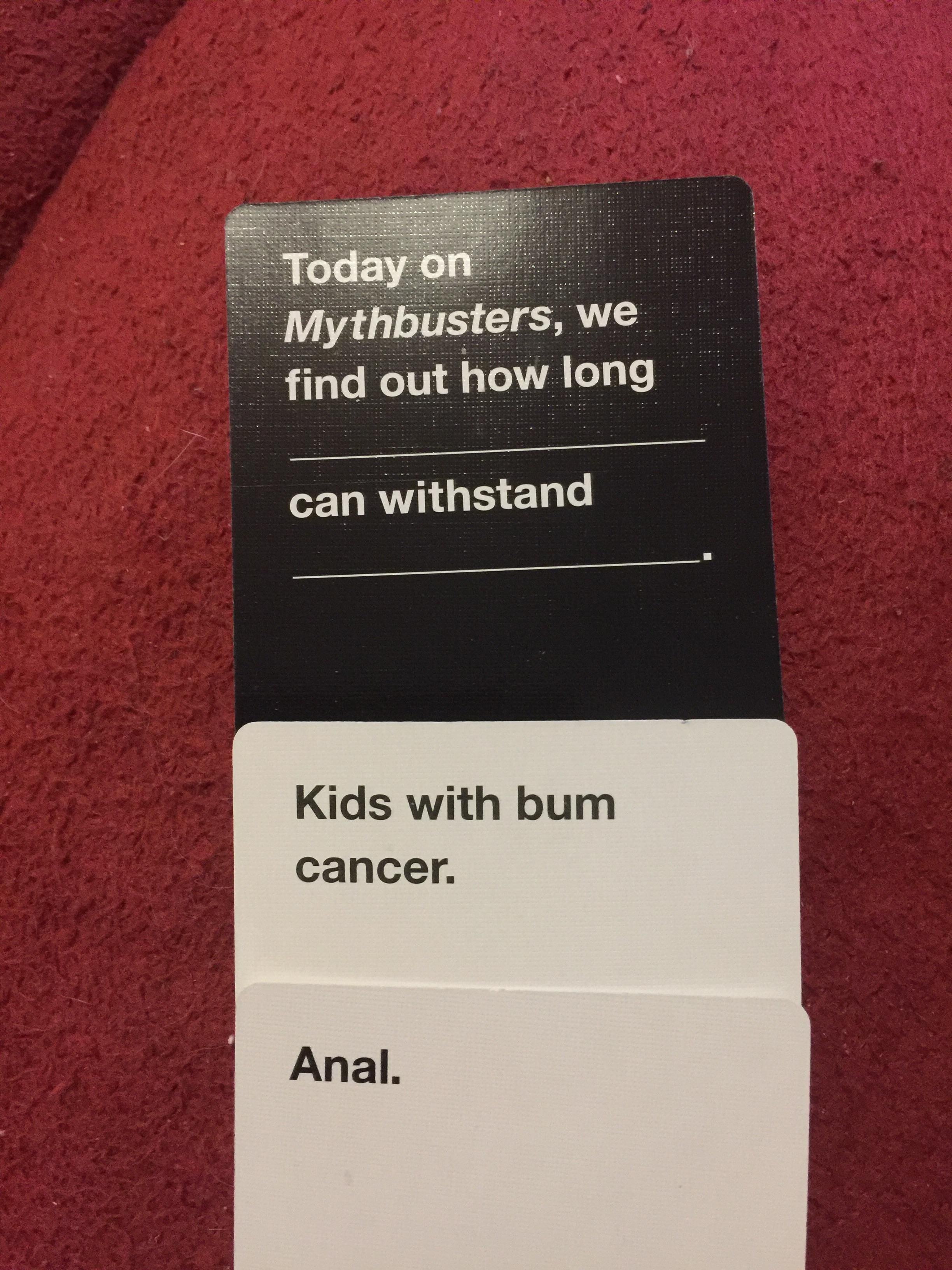 Cards against humanity, level: BOSS