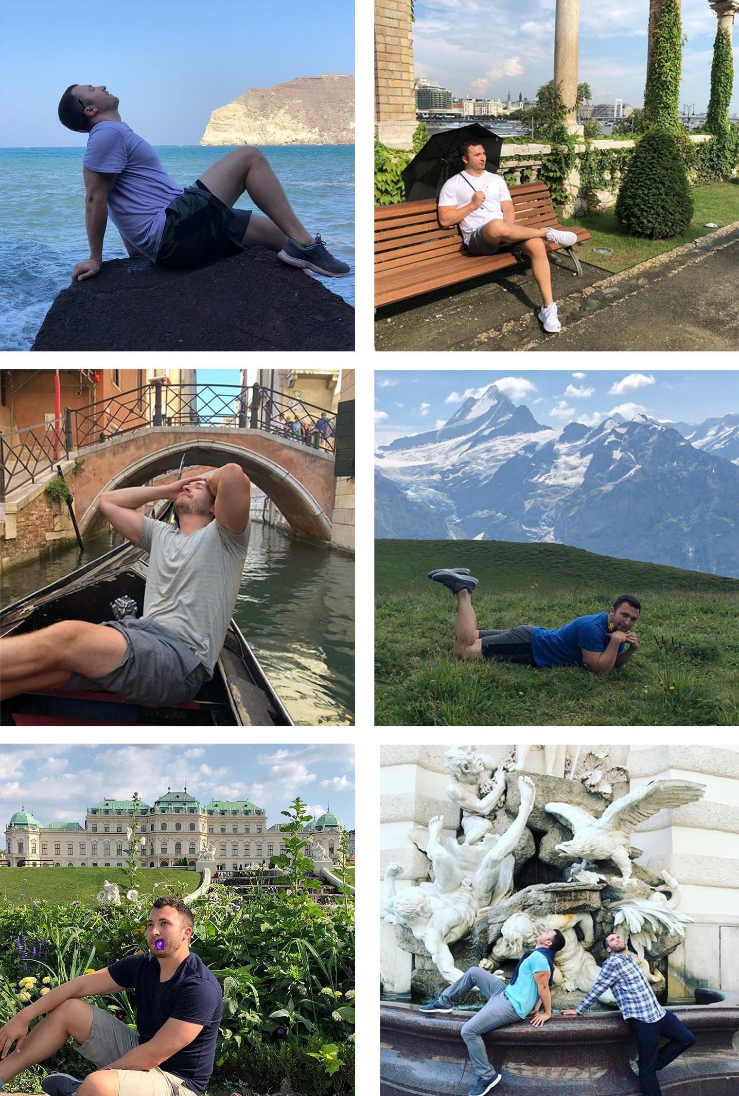 I spent 30 days in Europe and imitated as many "Insta models" as I could. The following are some of my favorites.
