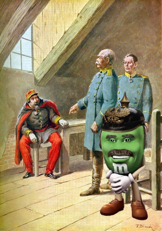 Napoleon III surrenders to Chancellor Otto Von Bismarck after the Battle of Sedan, 1870