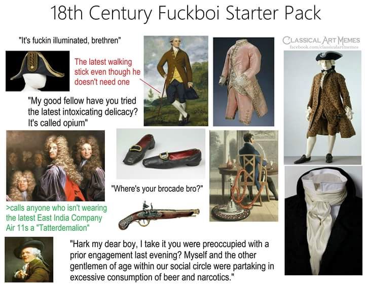 Only 1700s lads can understand.