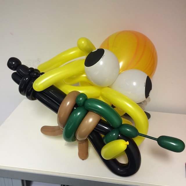 When your company brings in a dude that makes balloon animals and you ask for an octopus with a machine gun.