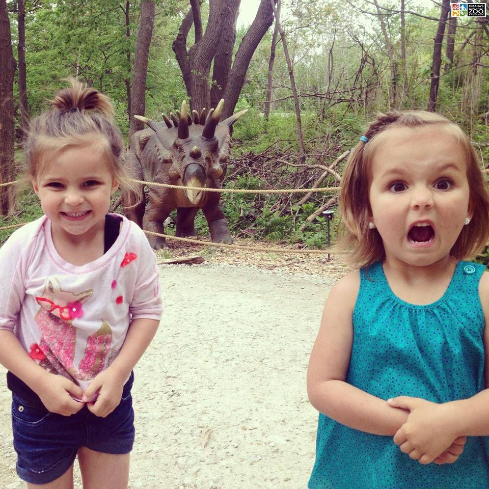 The two possible reactions to seeing a dinosaur
