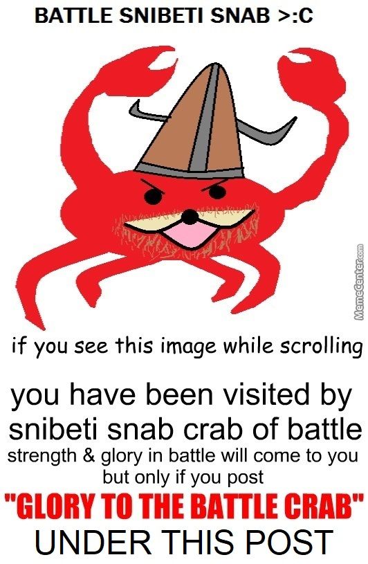 GLORY TO THE BATTLE CRAB