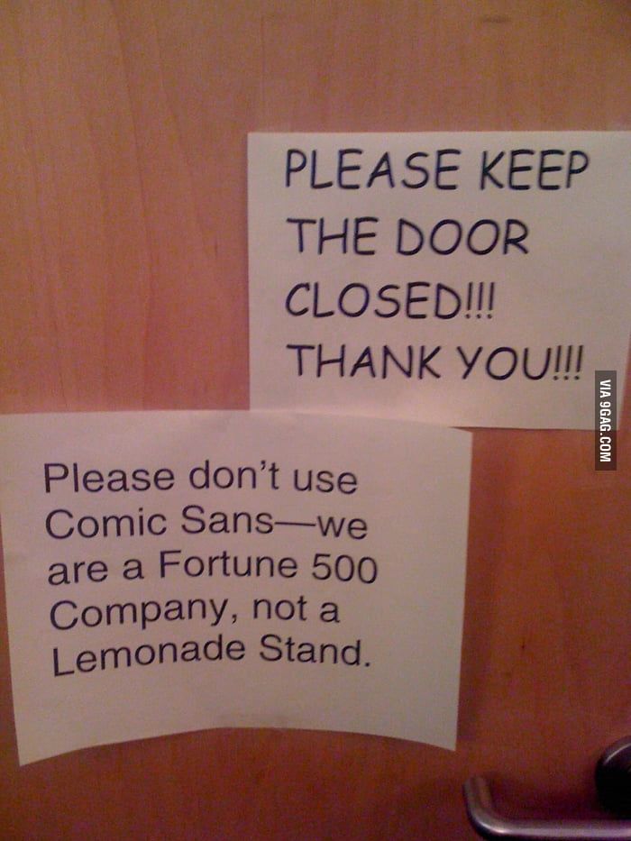 Comic Sans Strikes Again