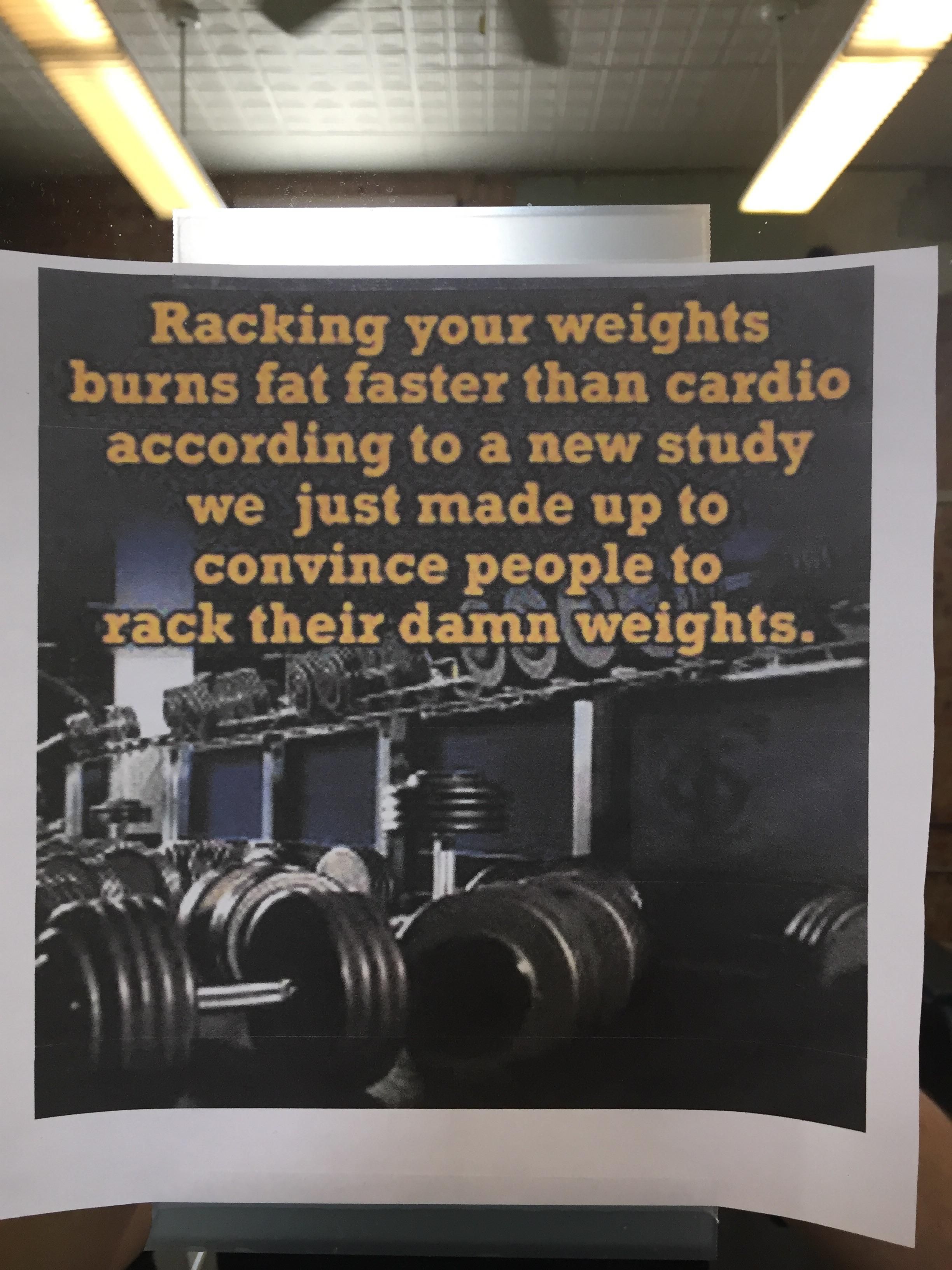 At my local gym