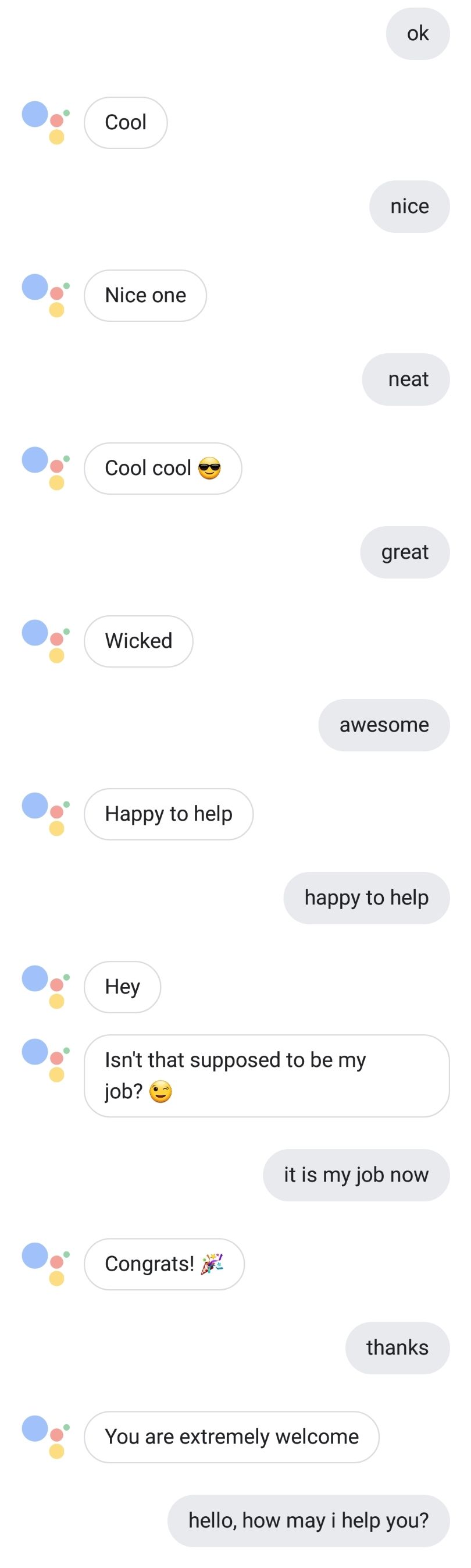 Look at me, I'm the Google Assistant now.