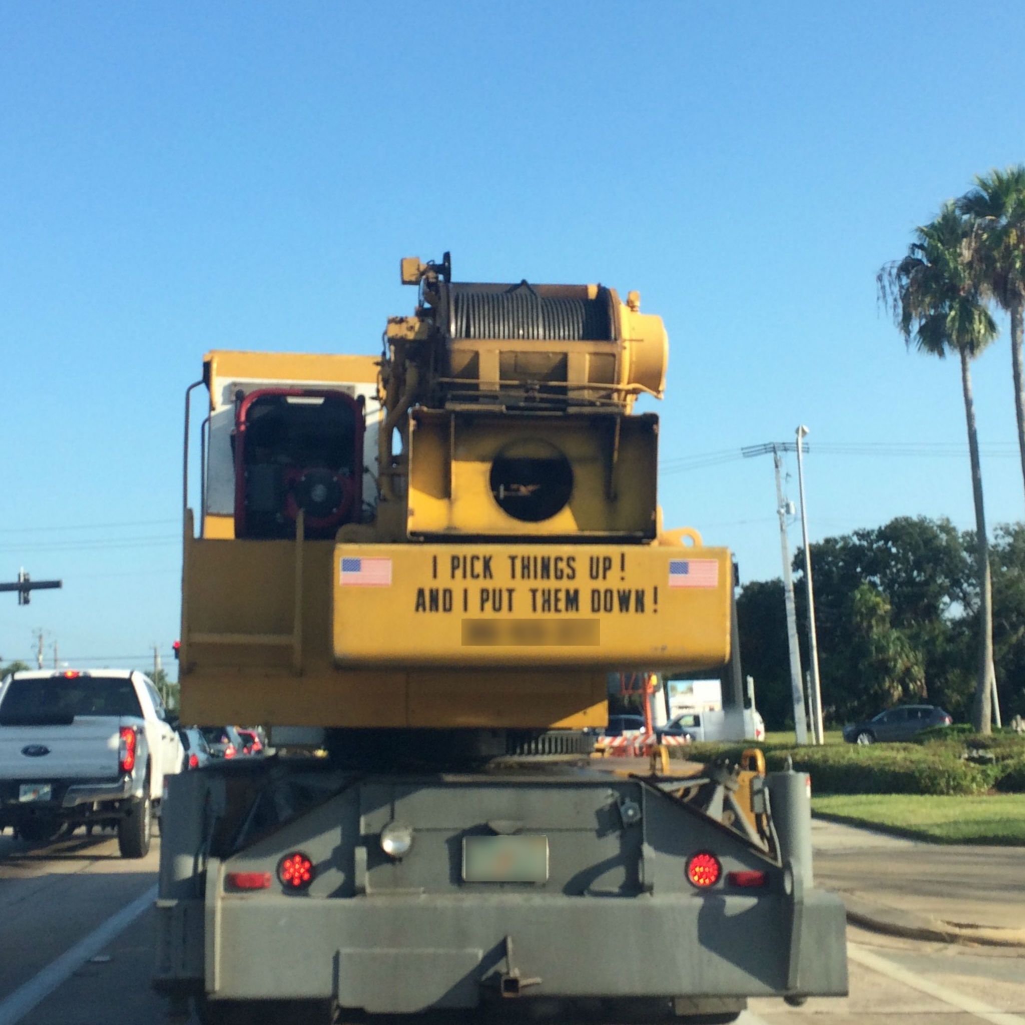 I wish more heavy machinery had signs like this on it. I'm always curious what they do... THE MORE YOU KNOW.