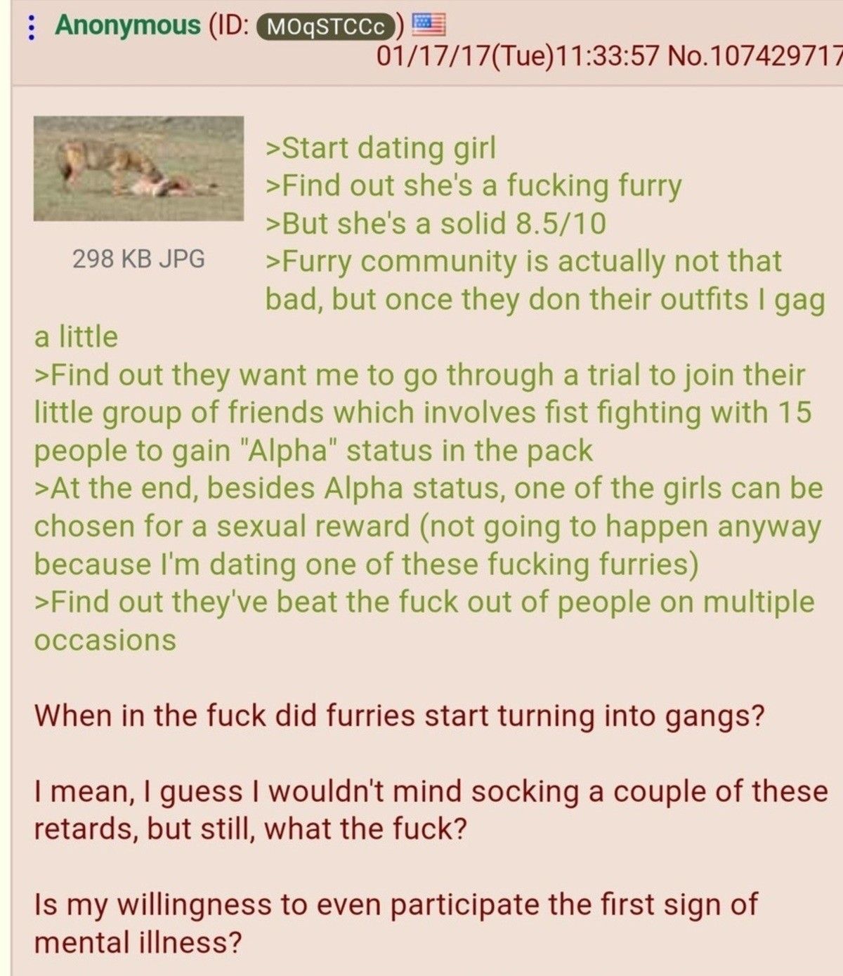 Don't talk about furry fight club