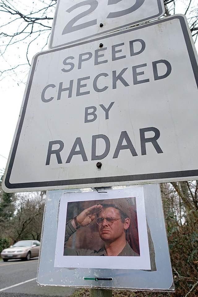 Speed checked by RADAR.
