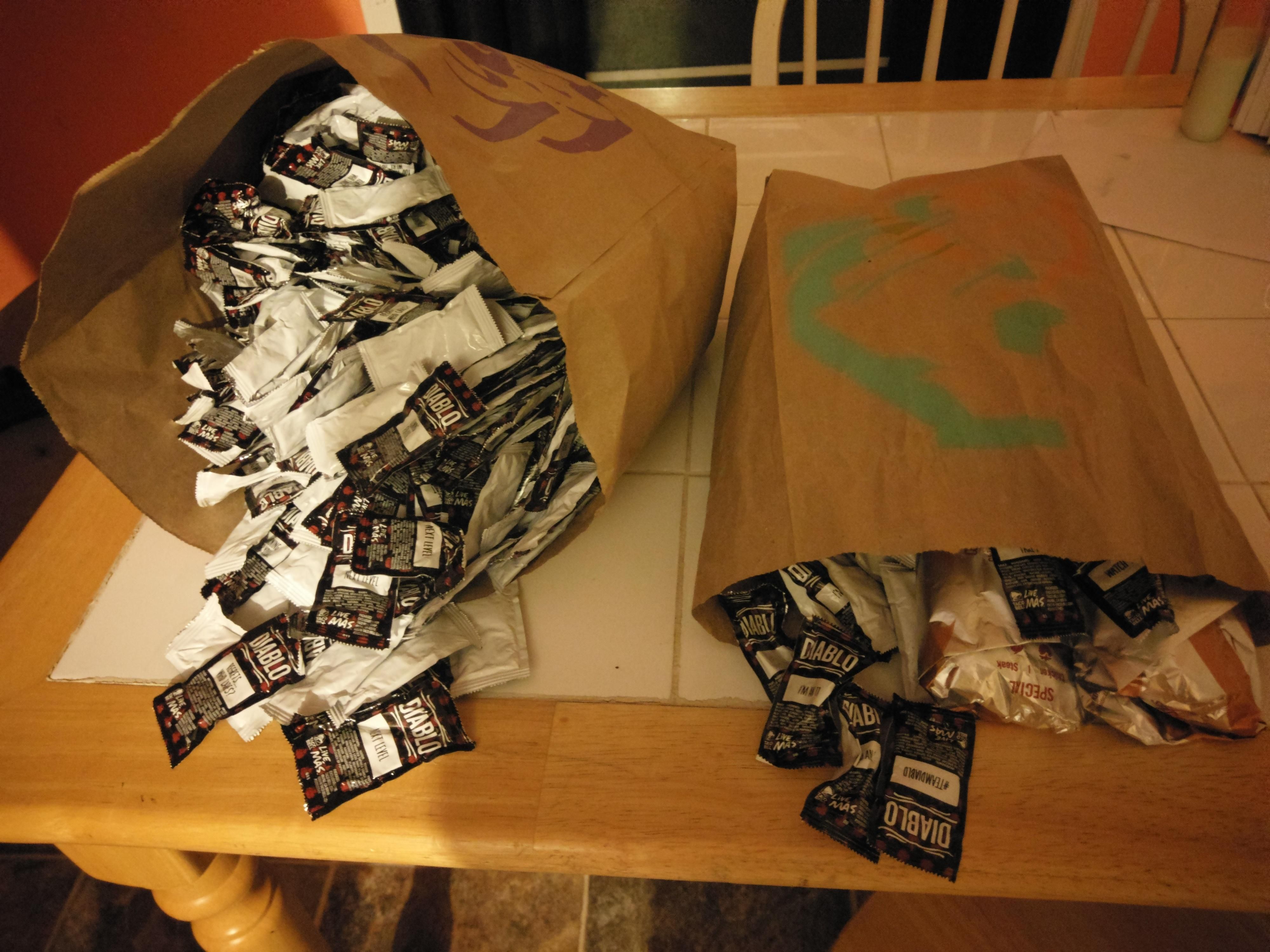 Went through the taco bell drive-thru with a friend. When asked if we wanted sauce, I said: "As much as you're allowed to give me." I may have made a mistake.