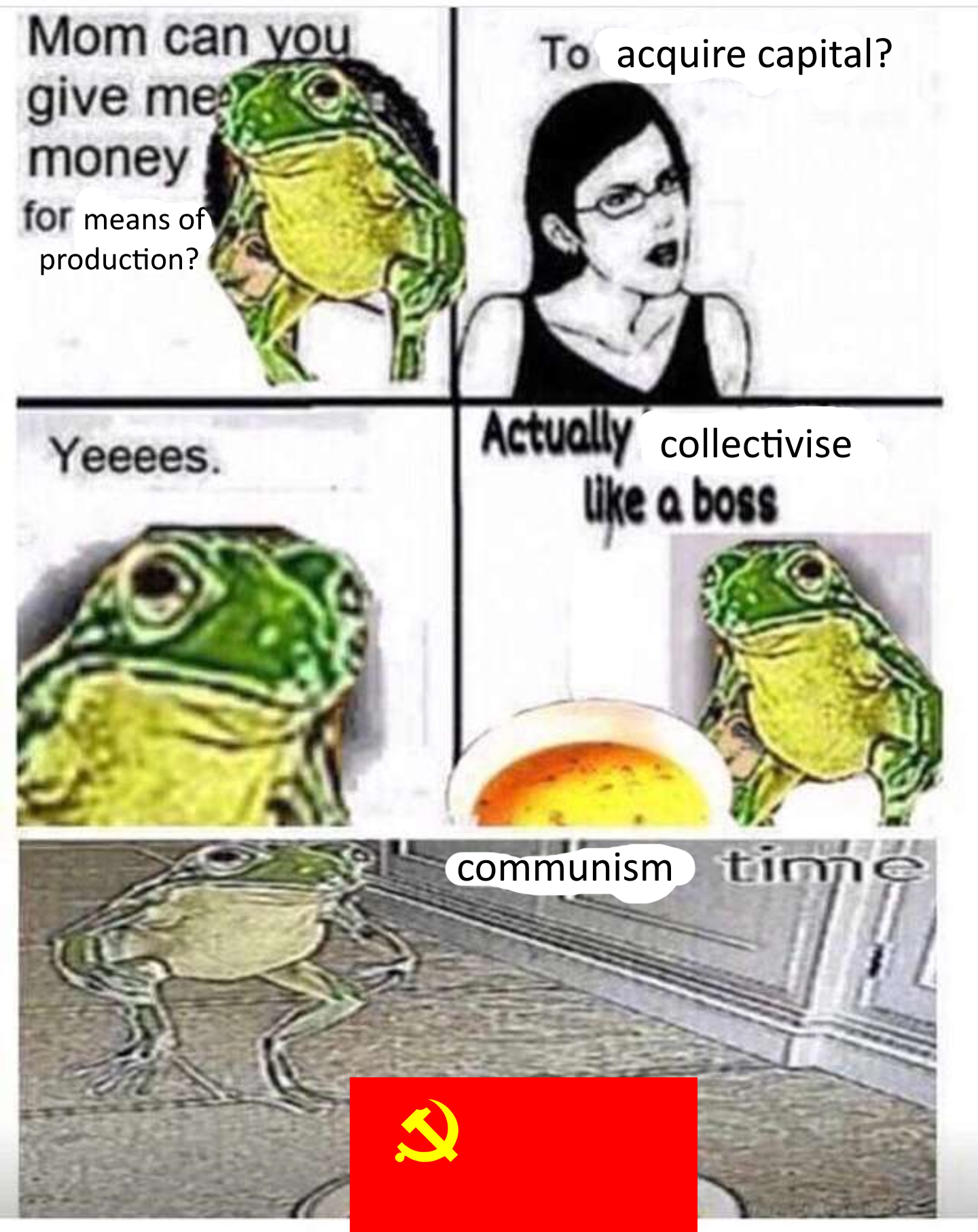 Comrade Frog doing his duty