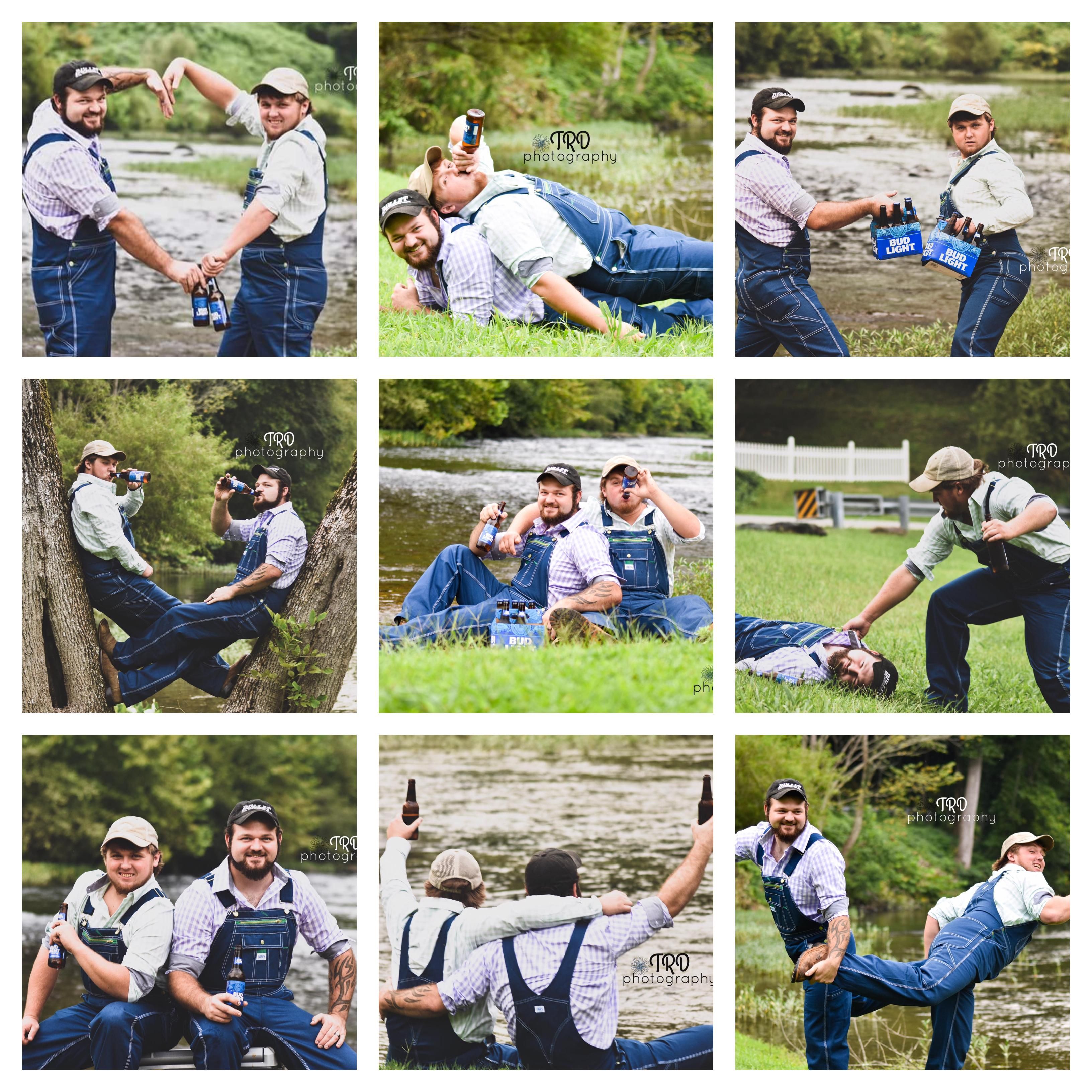 Just two bros doing a best friends photo session after their ladies had one done