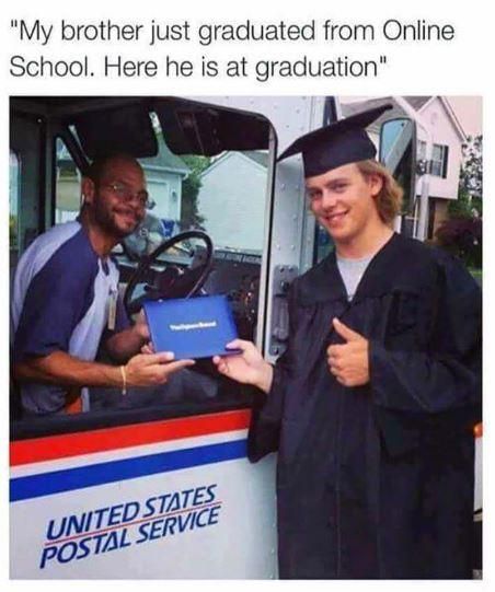 Online school graduation