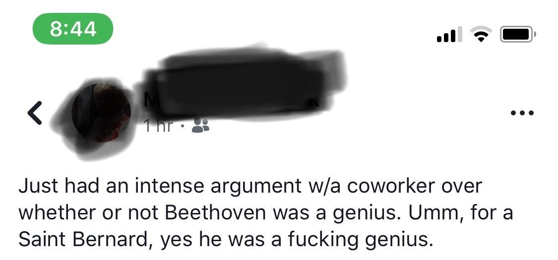 Beethoven was a genius.