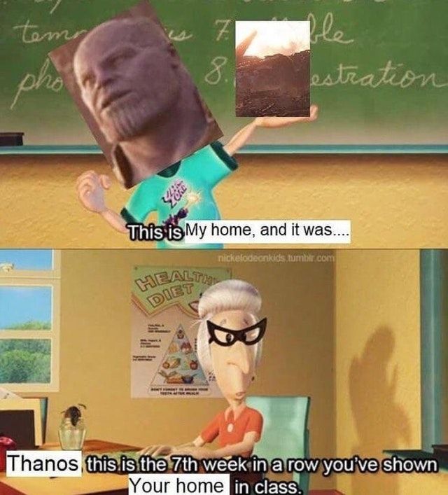 The time for you to die has come Thanos Home meem