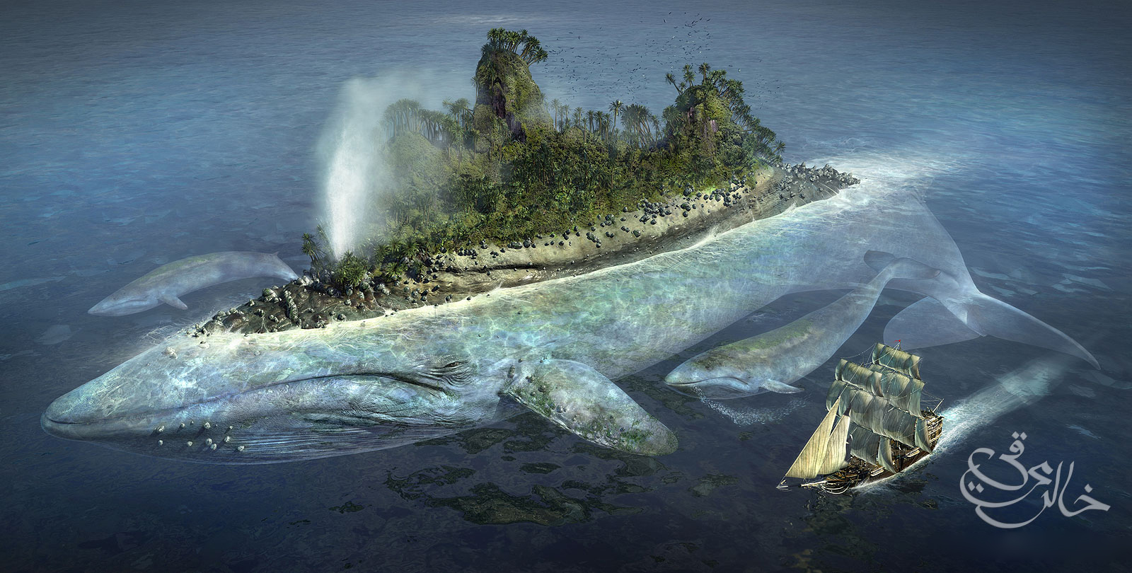 A giant Whale Island