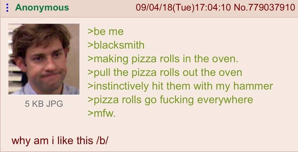 Anon makes a pizza