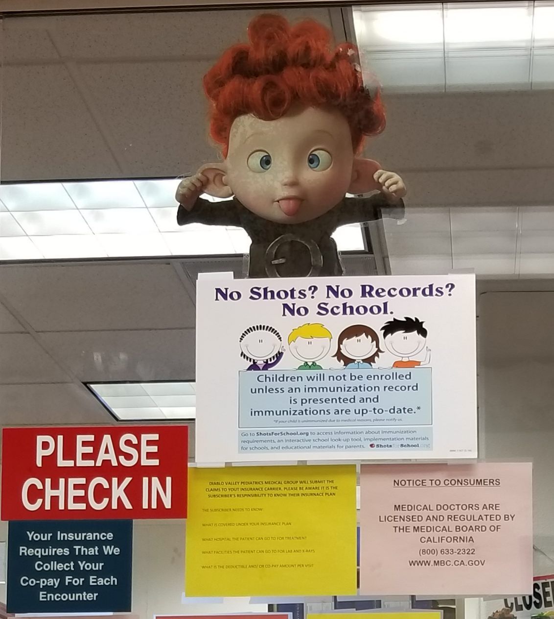 The front office staff found a way to make their feelings about anti-vaxxers known