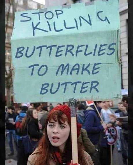 Now I understand why vegans are against eating butter.